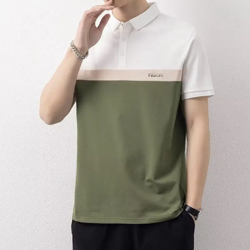 Korean Business Casual Polo Shirts Summer Short Sleeve Men's Clothing Polo-Neck Fashion Button Basic Contrasting Colors T-shirts
Korean Business Casual Polo Shirts Summer Short Sleeve Men's Clothing Polo-Neck Fashion Button Basic Contrasting Colors T-shirts