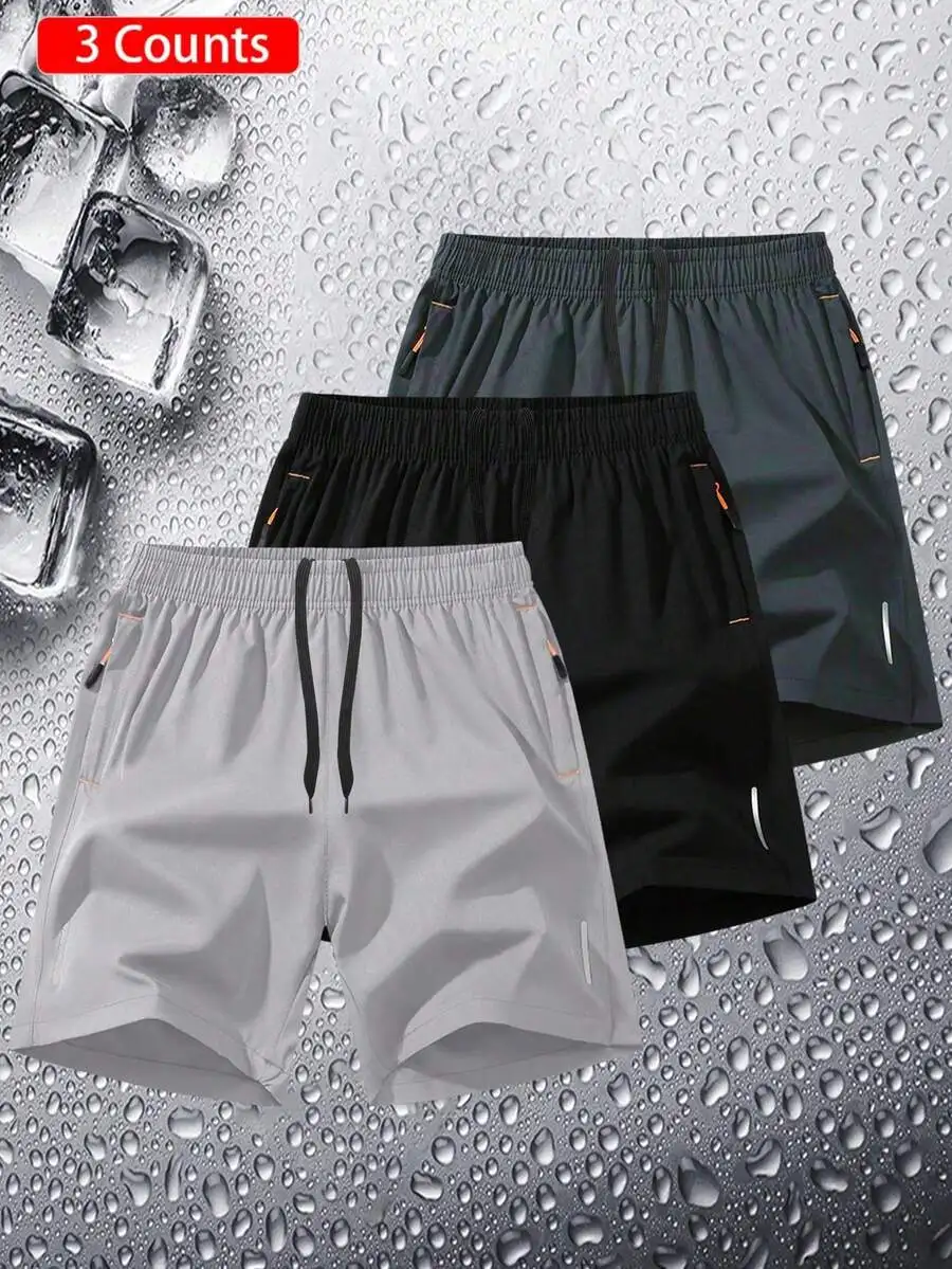 3pcs Mens Sport Shorts Summer Thin Ice Silk Quick-Dry Casual Running Fitness Beach Shorts
3pcs Mens Sport Shorts Summer Thin Ice Silk Quick-Dry Casual Running Fitness Beach Shorts