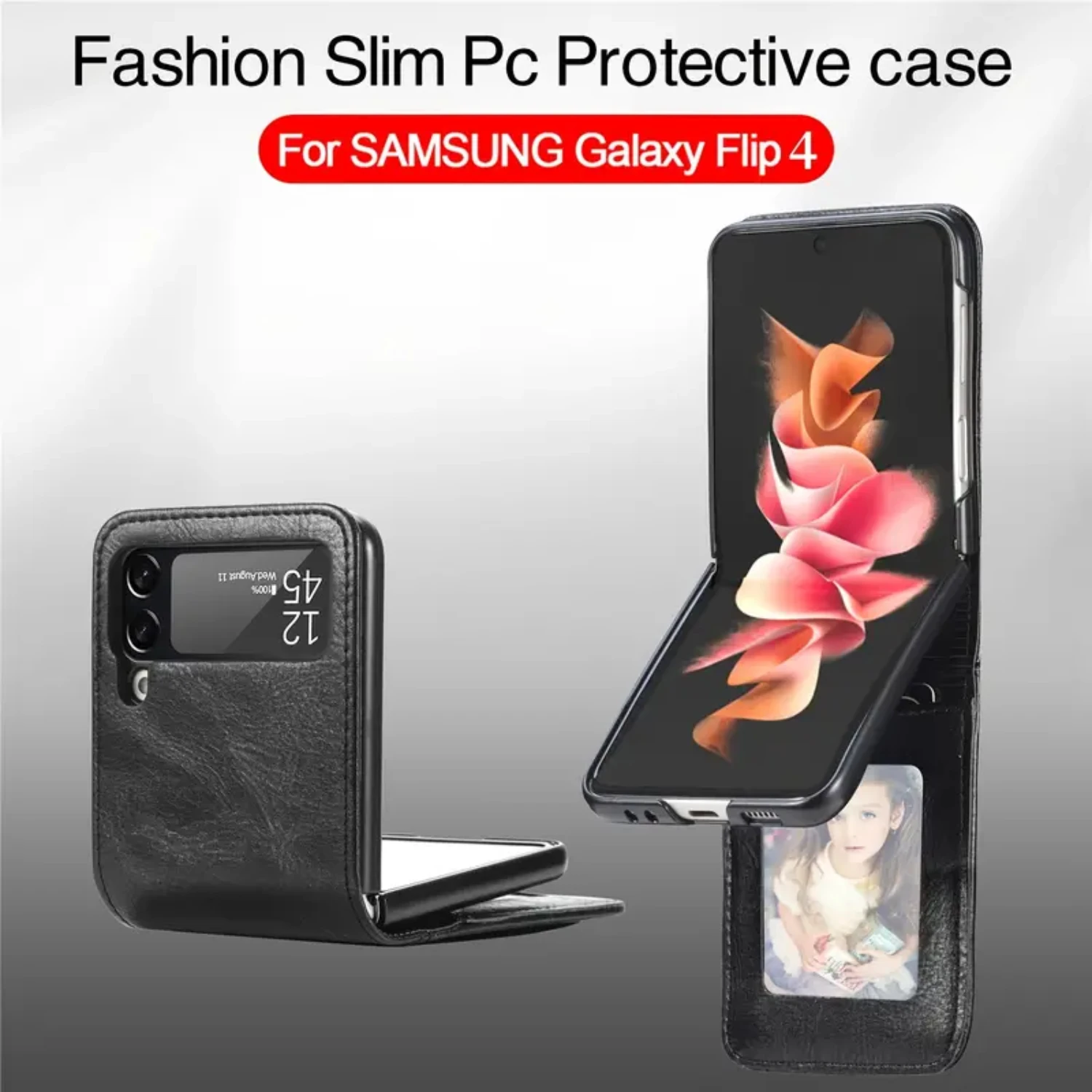 Protective Stylish Shockproof PU Leather Wallet Phone Case with Card Slots for Samsung Galaxy Z Flip 3 and Z Flip 4 - Keep your
Protective Stylish Shockproof PU Leather Wallet Phone Case with Card Slots for Samsung Galaxy Z Flip 3 and Z Flip 4 - Keep your