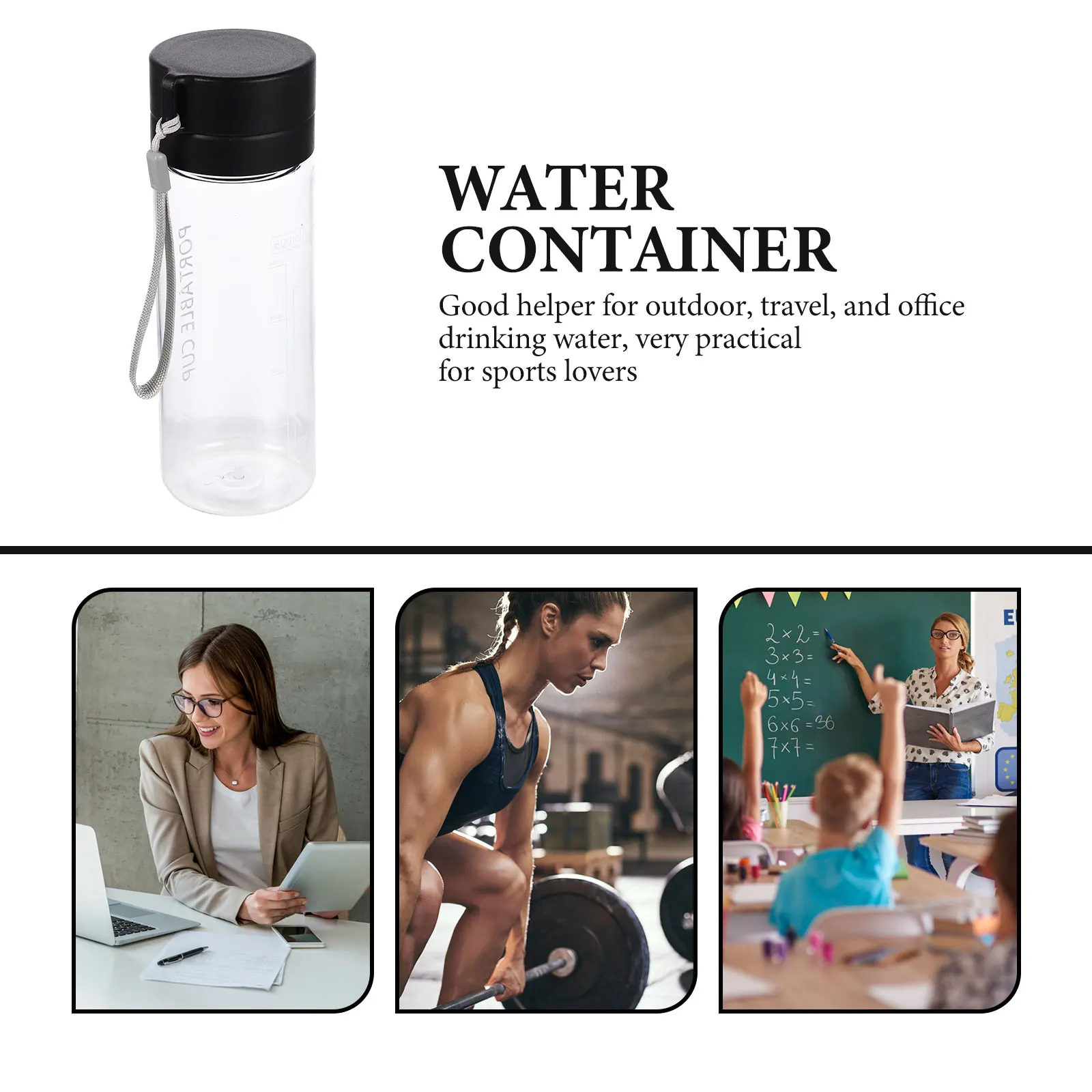 Portable Sports Water Bottle Large Capacity Clear Plastic Leak Proof Jug for Hiking Cycling Camping Running Yoga Fitness Office
Portable Sports Water Bottle Large Capacity Clear Plastic Leak Proof Jug for Hiking Cycling Camping Running Yoga Fitness Office