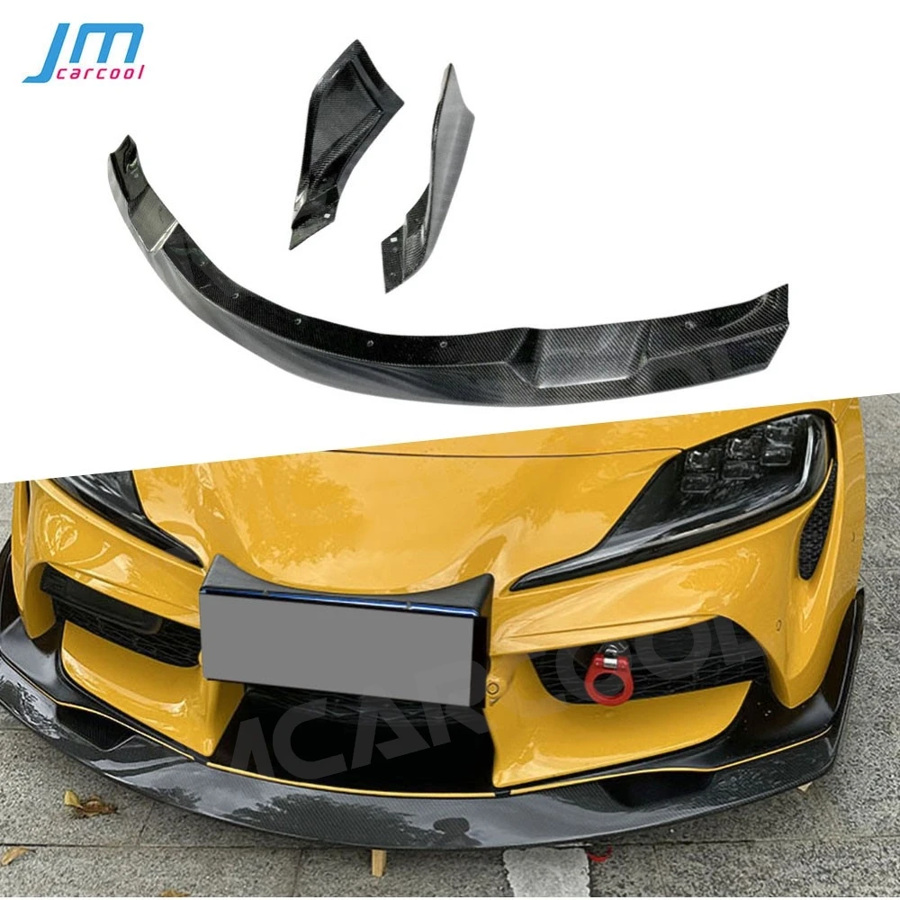 3Pcs Carbon Fiber for Toyota Supra A90 2019-2024 Car Front Bumper Lip Chin Spoiler FRP Head Chin Shovel Decorative Cover BodyKit
3Pcs Carbon Fiber for Toyota Supra A90 2019-2024 Car Front Bumper Lip Chin Spoiler FRP Head Chin Shovel Decorative Cover BodyKit