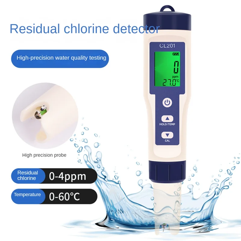 Chlorine Testing Pen 2-In-1 Water Quality Tester Measuring For Aquarium Swimming Pool
Chlorine Testing Pen 2-In-1 Water Quality Tester Measuring For Aquarium Swimming Pool