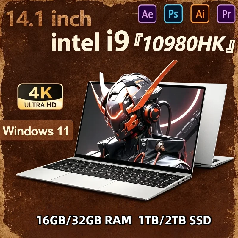 Intel Core i9 10980HK 14.1 Inch Laptop Windows 11 Pro 32GB DDR4 2TB SSD Gaming PC Gamer Office Portable Notebook Computer
Intel Core i9 10980HK 14.1 Inch Laptop Windows 11 Pro 32GB DDR4 2TB SSD Gaming PC Gamer Office Portable Notebook Computer