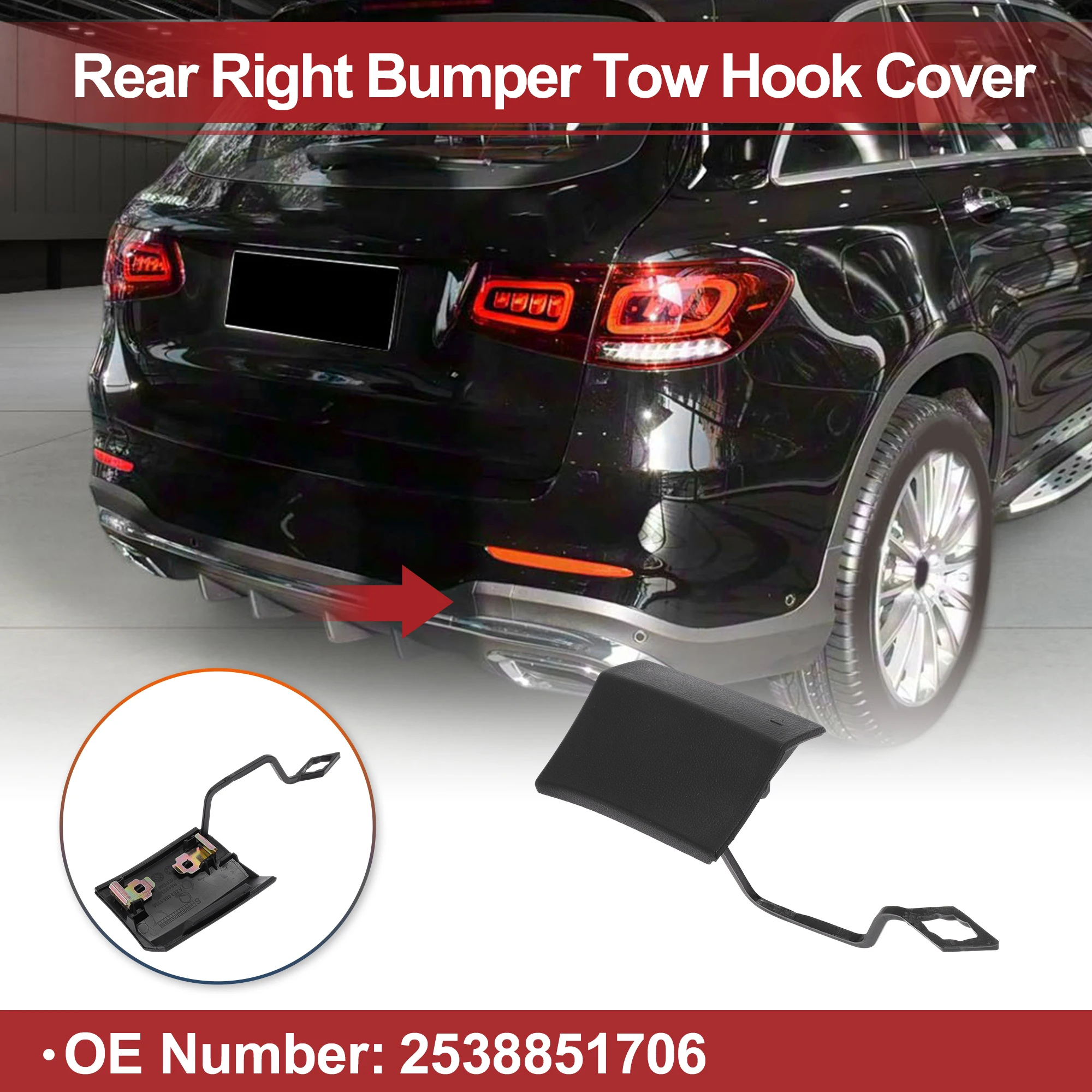 X Autohaux Car Tow Hook Cover Cap for Mercedes-Benz GLC300 No.2538851706
X Autohaux Car Tow Hook Cover Cap for Mercedes-Benz GLC300 No.2538851706