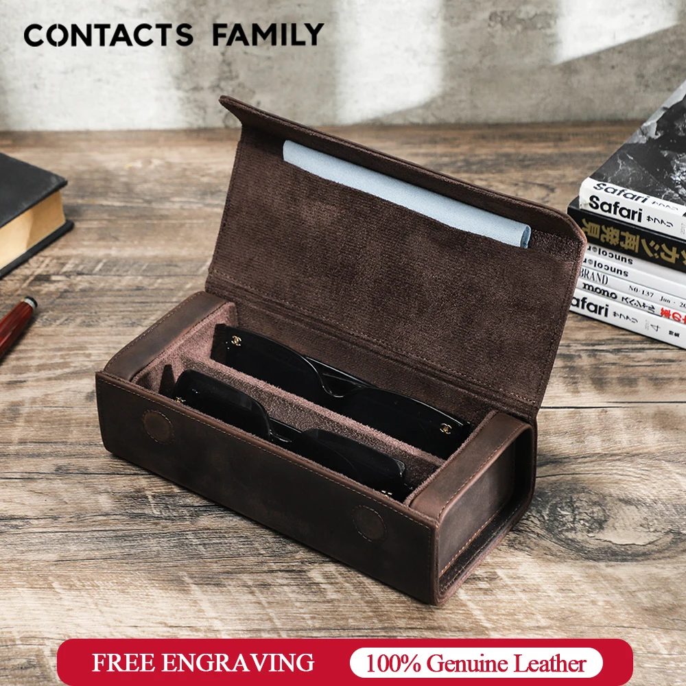 Luxury Genuine Leather Retro Sunglasses Protective Case 2 Pcs Eyeglass Storage Travel Organizer Box For Men Women
Luxury Genuine Leather Retro Sunglasses Protective Case 2 Pcs Eyeglass Storage Travel Organizer Box For Men Women