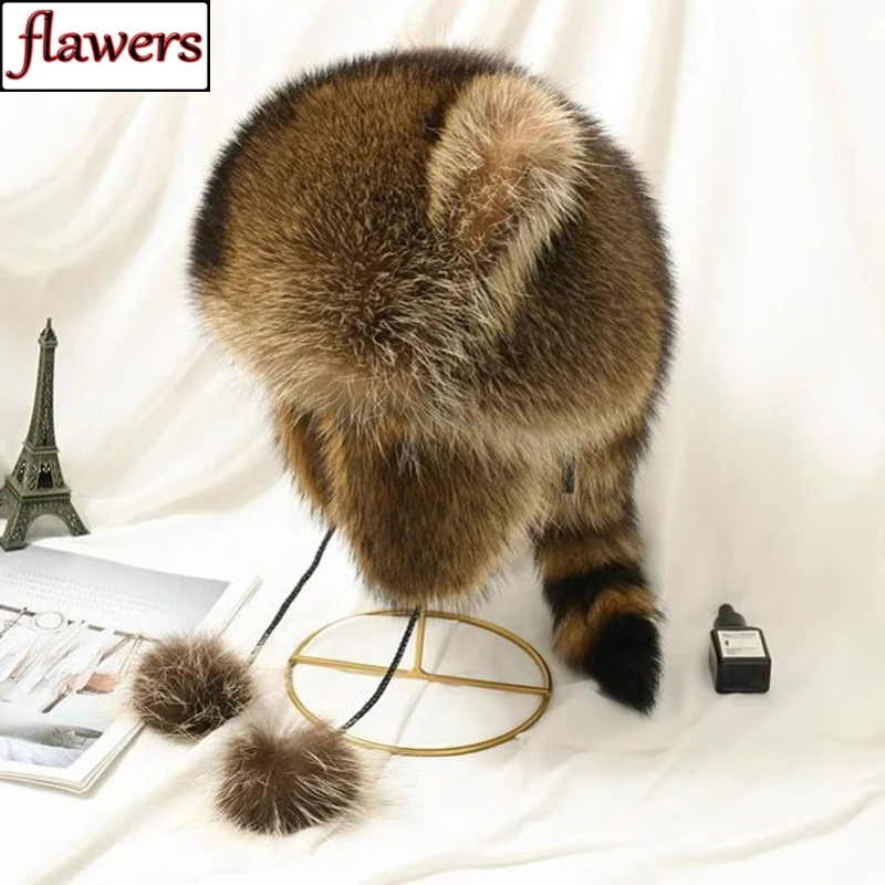 Fashion women winter real taccoon fur hat Thick warm real fur hats Lady outdoor quality 100% genuine raccoon fur earmuffs caps
Fashion women winter real taccoon fur hat Thick warm real fur hats Lady outdoor quality 100% genuine raccoon fur earmuffs caps