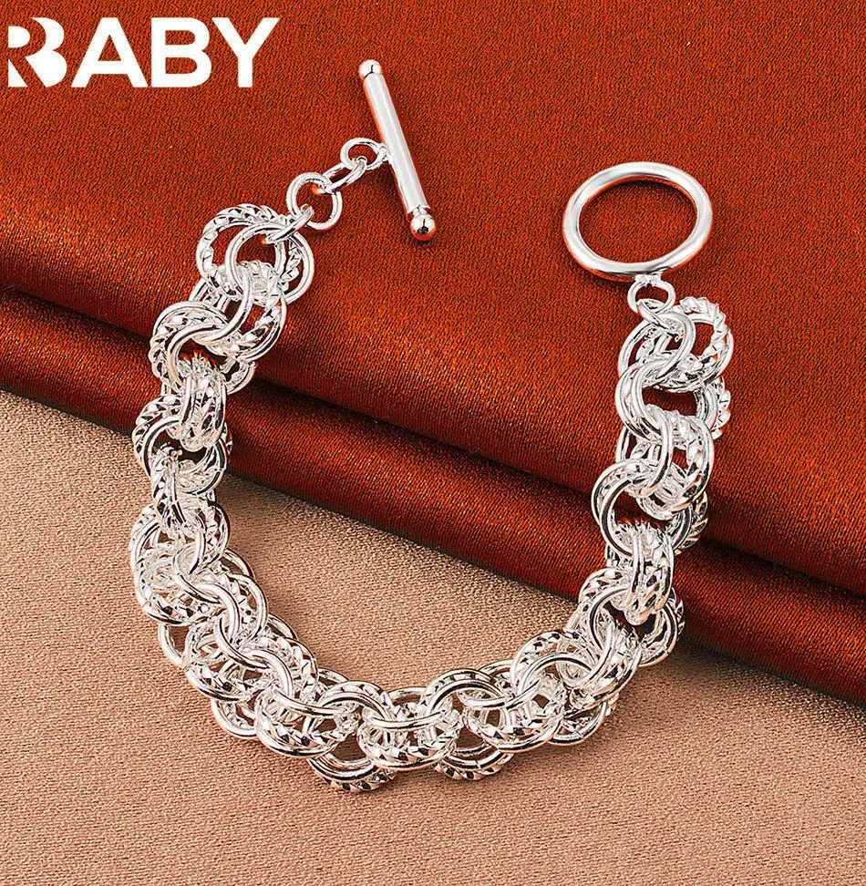 URBABY 925 Sterling Silver Twist Circle Smooth Circle Chain TO Buckle Bracelet For Men and Women Fashion Jewelry Party Gift
URBABY 925 Sterling Silver Twist Circle Smooth Circle Chain TO Buckle Bracelet For Men and Women Fashion Jewelry Party Gift