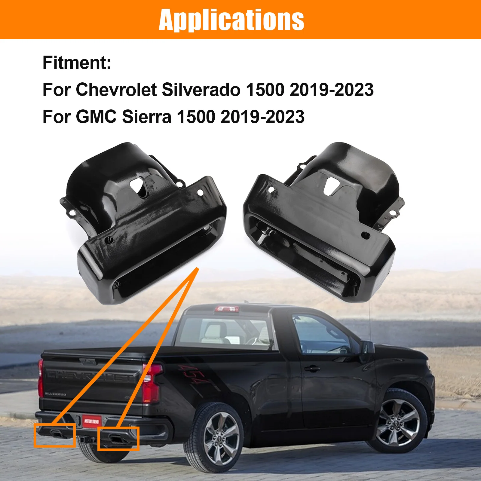 1 pair Exhaust Tip Baffle Left and Right For Chevrolet Silverado For GMC Sierra 84434641 84434642 84667764 2253506 LSOT001257A
1 pair Exhaust Tip Baffle Left and Right For Chevrolet Silverado For GMC Sierra 84434641 84434642 84667764 2253506 LSOT001257A