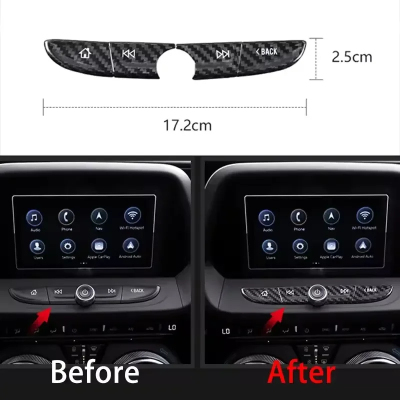 For Chevrolet Camaro Real Dry Carbon Fiber Center Navigation Bezel Button Sticker Interior modificatio navigation 2016 2023
For Chevrolet Camaro Real Dry Carbon Fiber Center Navigation Bezel Button Sticker Interior modificatio navigation 2016 2023