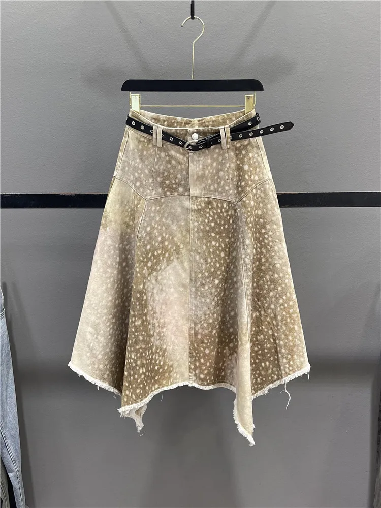 Retro American Leopard Print Denim Half Skirt Women's Summer New Asymmetrical Hem A-Line Midi Skirt Casual High Waist Jeans S...
Retro American Leopard Print Denim Half Skirt Women's Summer New Asymmetrical Hem A-Line Midi Skirt Casual High Waist Jeans S...