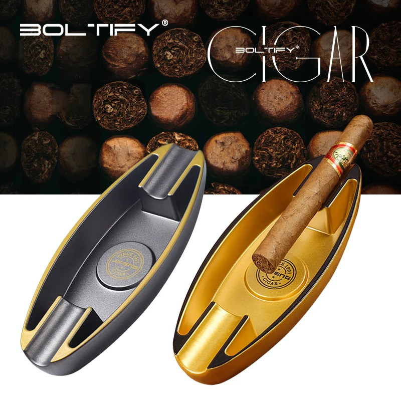 BOLTIFY Cigar Ashtray Portable Lightweight Ash Tray with 2 Slots for Cigar Smoking Accessories Table Decoration Men's Gift
BOLTIFY Cigar Ashtray Portable Lightweight Ash Tray with 2 Slots for Cigar Smoking Accessories Table Decoration Men's Gift