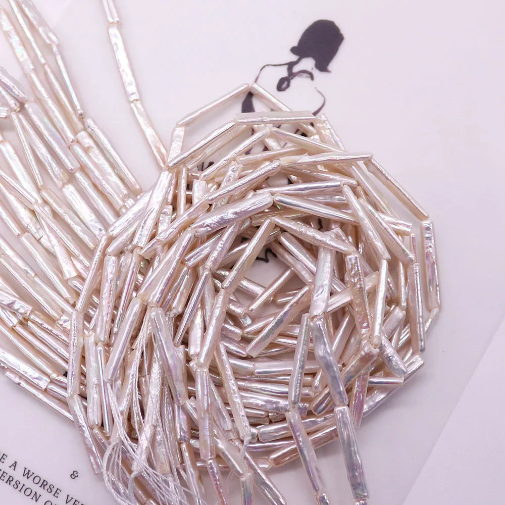 Natural Freshwater Baroque Pearls Straight-drilled Rectangular Small Silver Bars Loose Beads DIY Necklace Jewelry Accessories
Natural Freshwater Baroque Pearls Straight-drilled Rectangular Small Silver Bars Loose Beads DIY Necklace Jewelry Accessories