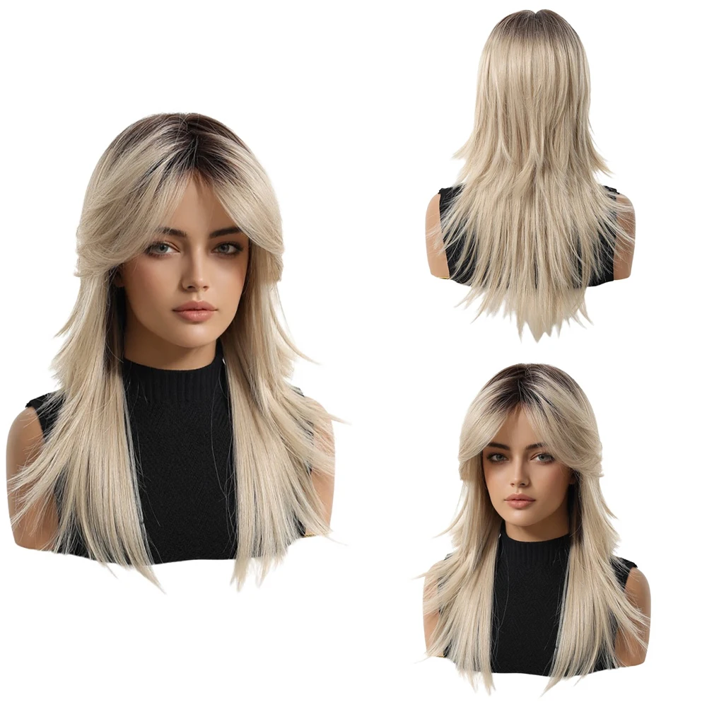 Realistic Ombre Platinum Blonde Wolf Cut Wig Curtain Bangs Layered Heat Resistant Soft Synthetic Hair For Women Daily Cosplay
Realistic Ombre Platinum Blonde Wolf Cut Wig Curtain Bangs Layered Heat Resistant Soft Synthetic Hair For Women Daily Cosplay
