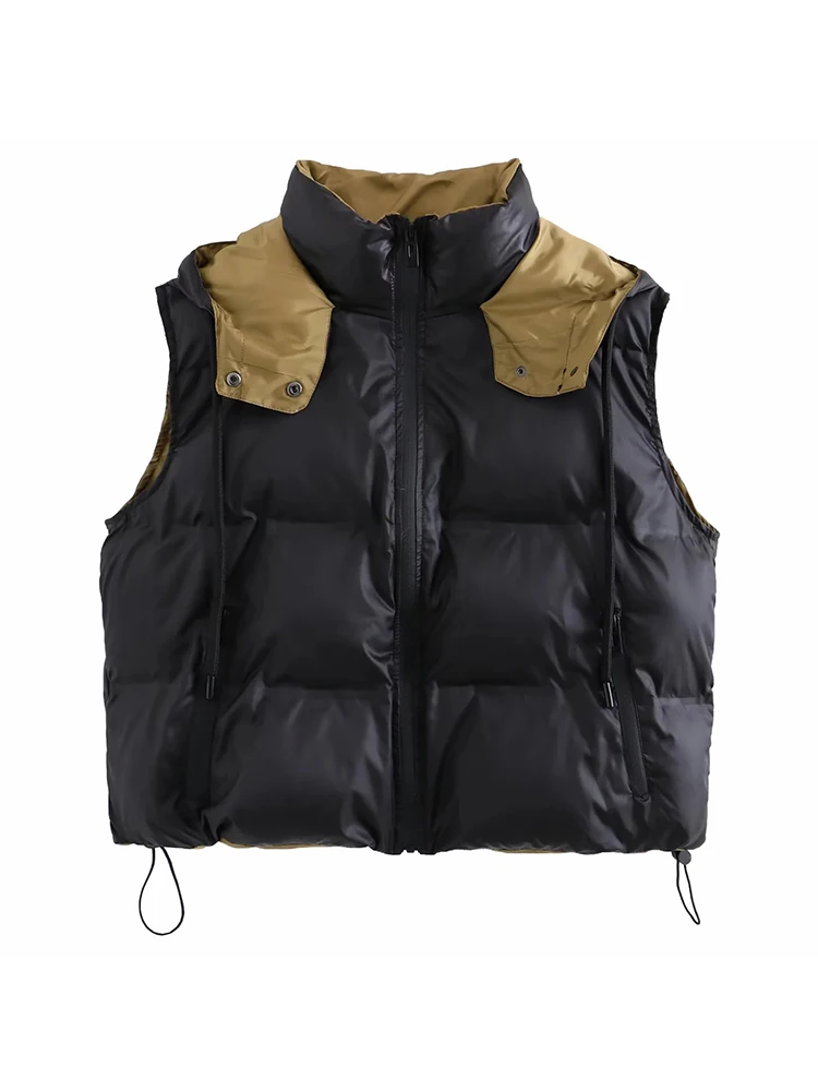 Women's Winter New Vest Jacket Solid Zipper Coat Vintage Hooded Sleeveless Pockets Female Casual Waistcoat Chic Clothes Mujer
Women's Winter New Vest Jacket Solid Zipper Coat Vintage Hooded Sleeveless Pockets Female Casual Waistcoat Chic Clothes Mujer