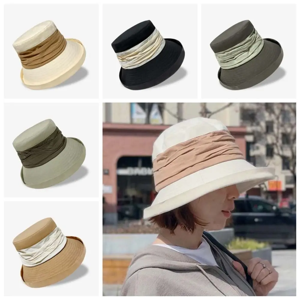 Pleated Sunshade Bucket Hat Pleasantly Cool Windproof Rope Foldable Basin Hat Thin Japanese Style Fisherman Cap Camping
Pleated Sunshade Bucket Hat Pleasantly Cool Windproof Rope Foldable Basin Hat Thin Japanese Style Fisherman Cap Camping