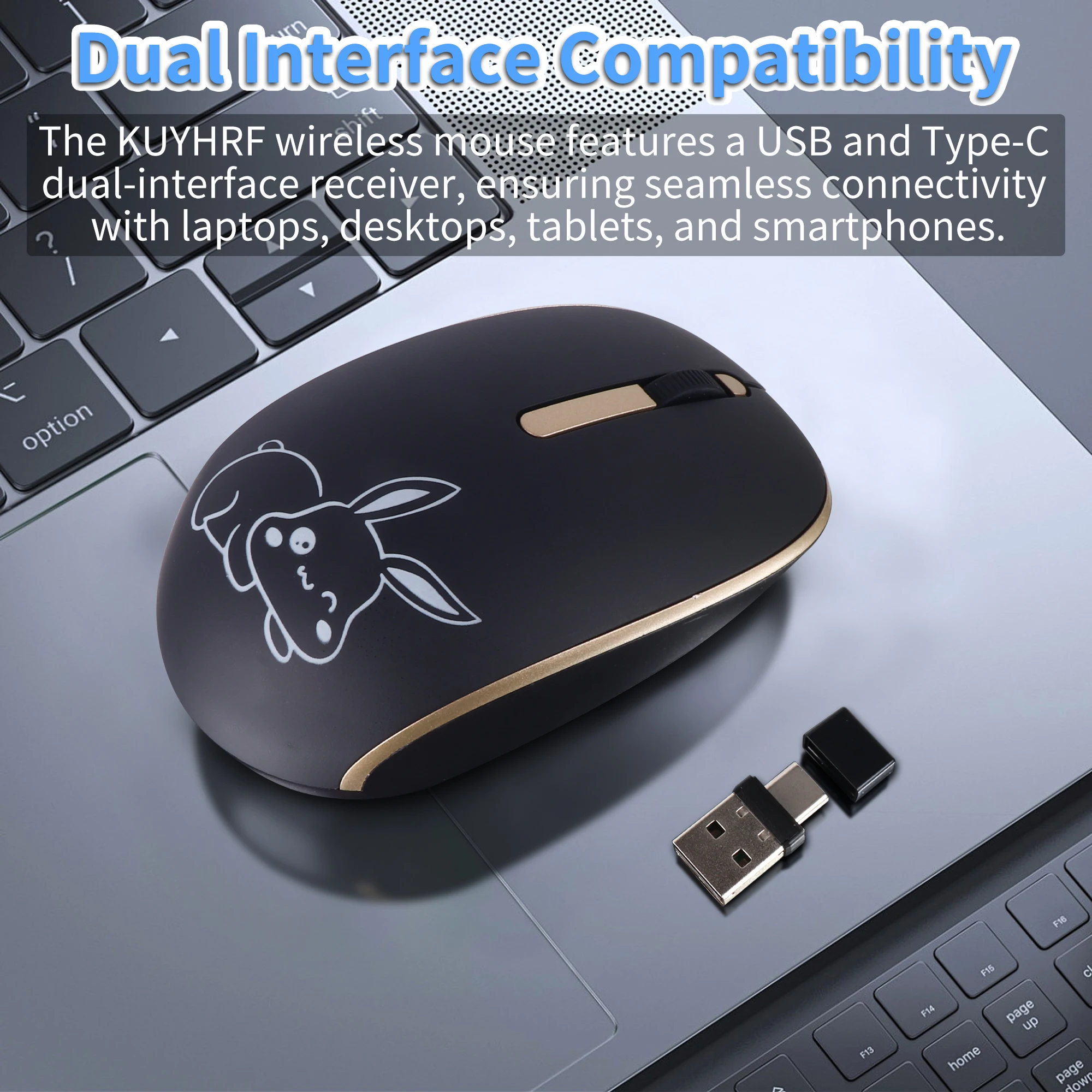USB-A+USB-C Dual Receiver Mouse 2.4G Wireless Plug and Play Mini Silent Mice for Office Travel
USB-A+USB-C Dual Receiver Mouse 2.4G Wireless Plug and Play Mini Silent Mice for Office Travel