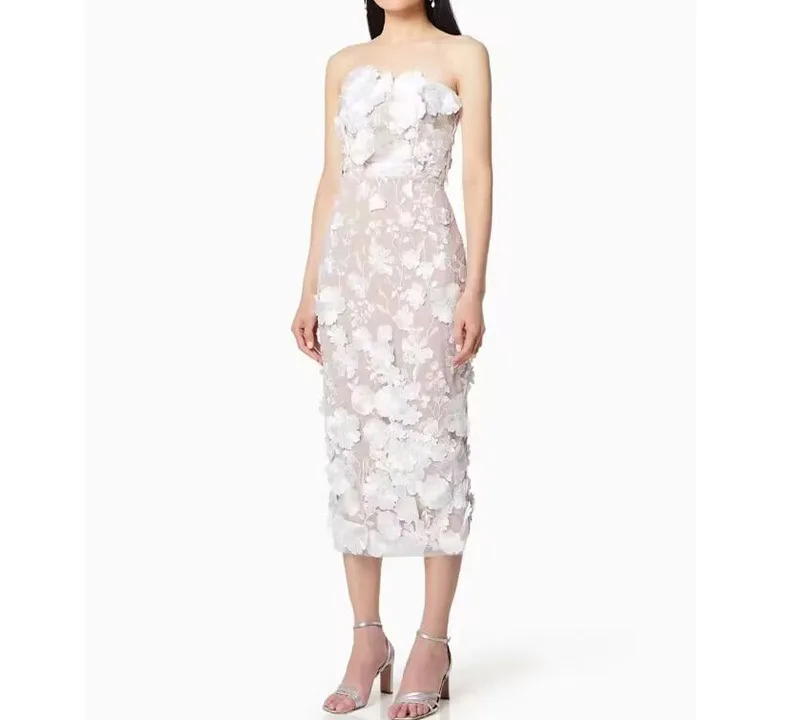 2024 Women's Clothing Fashion tube top floral mesh mid-length dress Spring Summer New 0421
2024 Women's Clothing Fashion tube top floral mesh mid-length dress Spring Summer New 0421