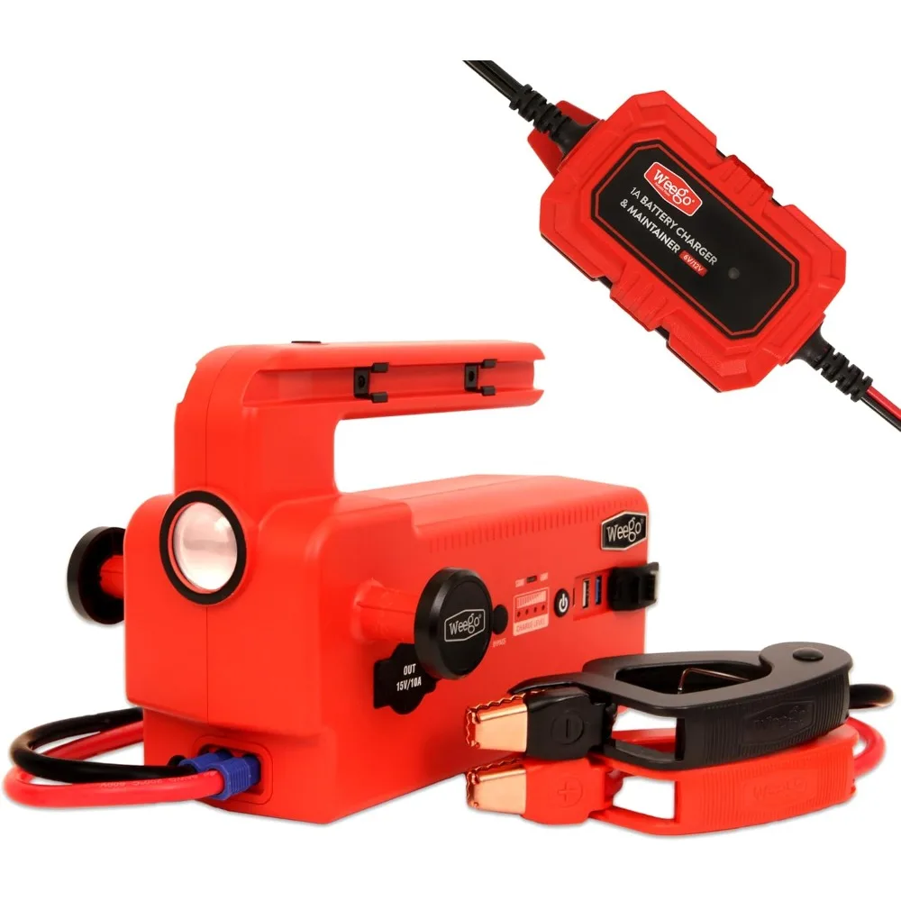 C120 Jump Starter & Trickle Charger Bundle – Powerful Battery Solution for Your Vehicle - 1200 Cranking / 5000 Peak Amps
C120 Jump Starter & Trickle Charger Bundle – Powerful Battery Solution for Your Vehicle - 1200 Cranking / 5000 Peak Amps