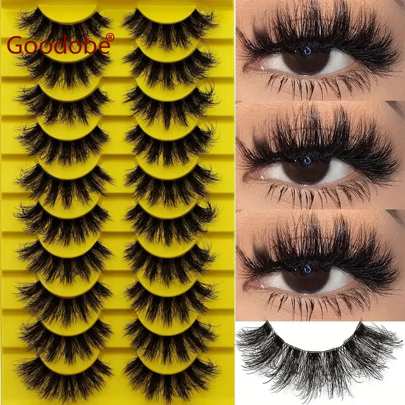 Goodobe 10 пар 3D ресницы из искусственной норки, пушистые тонкие объемные ресницы, натуральный эффект перьев, легкая гибкая лента, накладные ресницы
Goodobe 10 пар 3D ресницы из искусственной норки, пушистые тонкие объемные ресницы, натуральный эффект перьев, легкая гибкая лента, накладные ресницы
