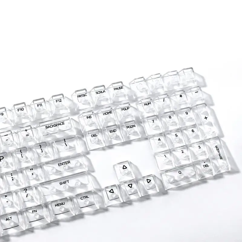 C90F High Transparency 10mm Profile Keycap Set 132Keys Keycaps Side Print/Top Print for Customizable Keyboard Layouts