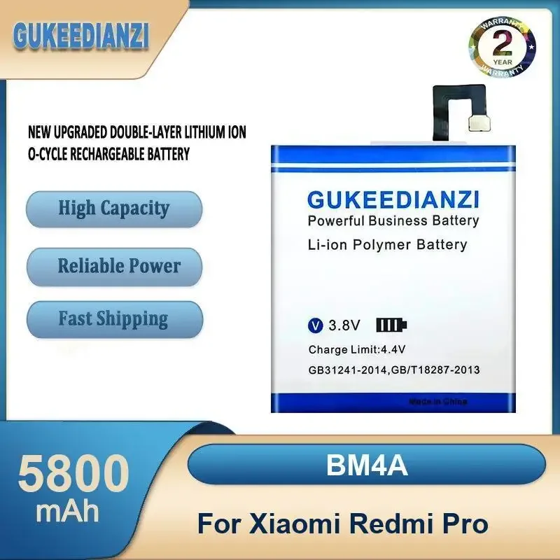 BM4A 5800 мАч аккумулятор мобильного телефона большой емкости для Xiaomi Redmi Pro
BM4A 5800 мАч аккумулятор мобильного телефона большой емкости для Xiaomi Redmi Pro