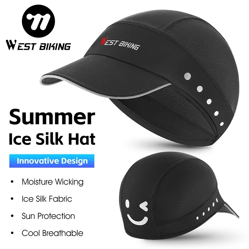 WEST BIKING Summer Ice Silk Cycling Cap Sun Protection Breathable Bicycle Helmet Liner Hat with Reflective Brim for Men Women
WEST BIKING Summer Ice Silk Cycling Cap Sun Protection Breathable Bicycle Helmet Liner Hat with Reflective Brim for Men Women