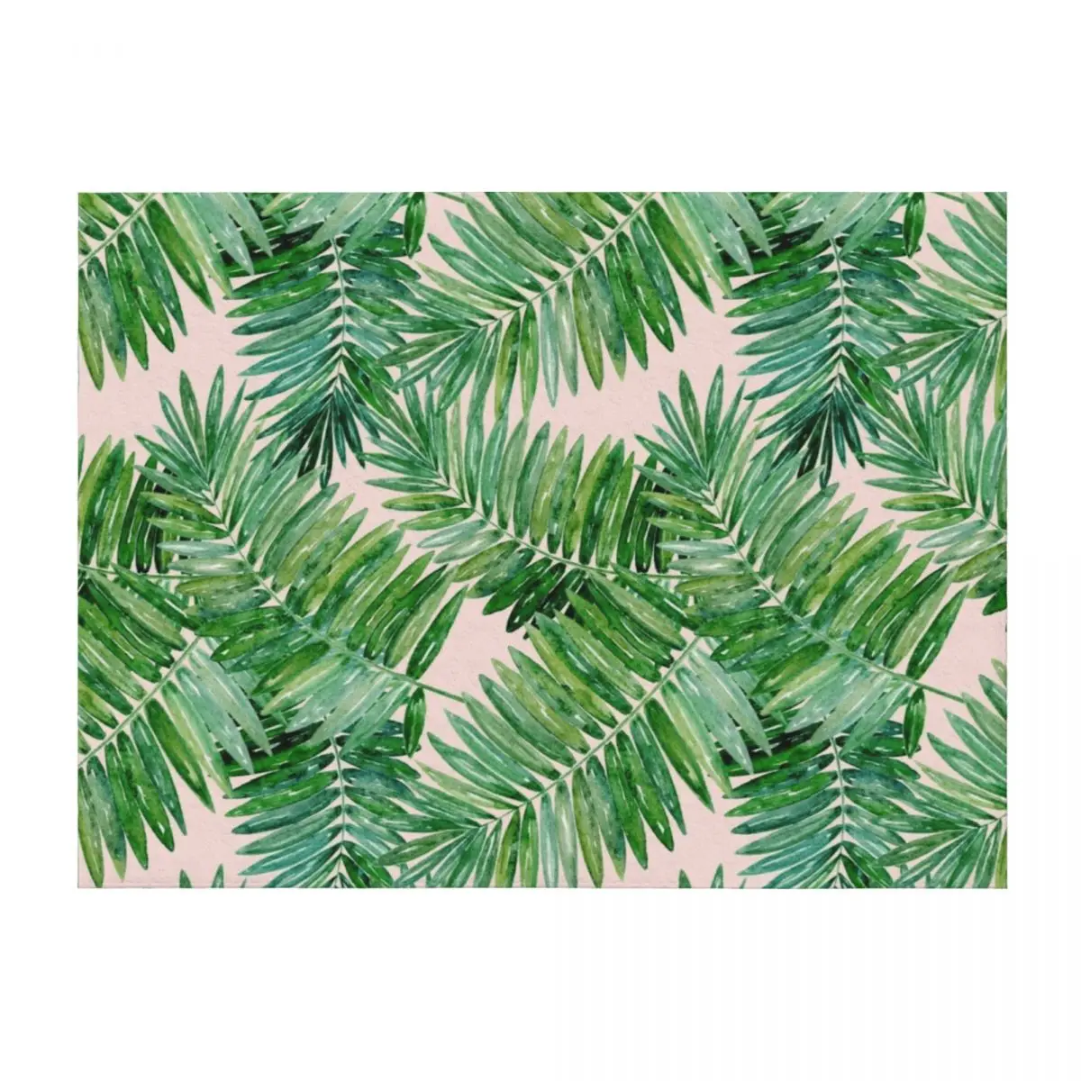 Green palm leaves on a light pink background. Throw Blanket bed plaid cosplay anime wednesday Blankets
Green palm leaves on a light pink background. Throw Blanket bed plaid cosplay anime wednesday Blankets