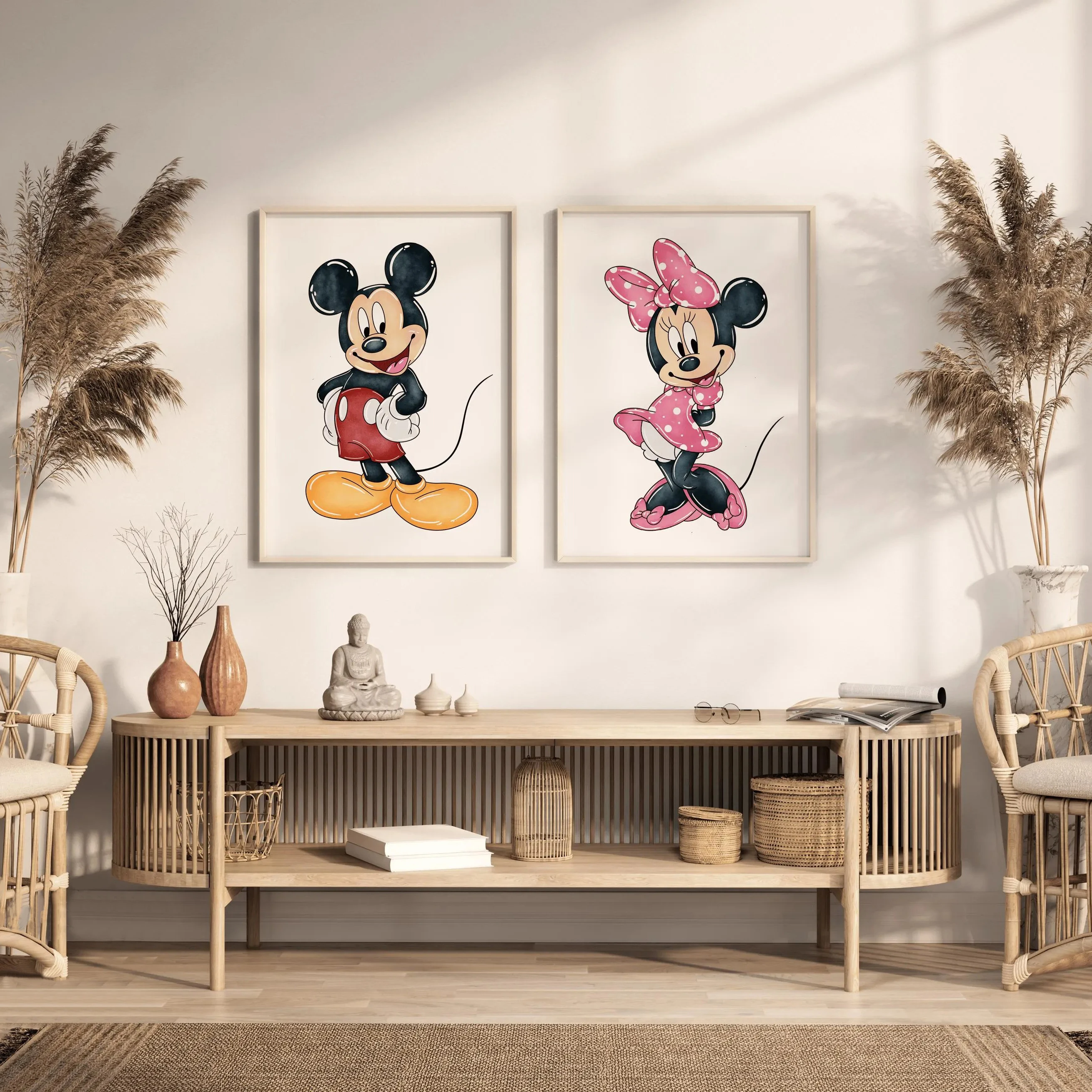 Watercolor Mickey and friends wall painting Disney poster Minnie Mickey kindergarten wall painting children's room decoration
Watercolor Mickey and friends wall painting Disney poster Minnie Mickey kindergarten wall painting children's room decoration