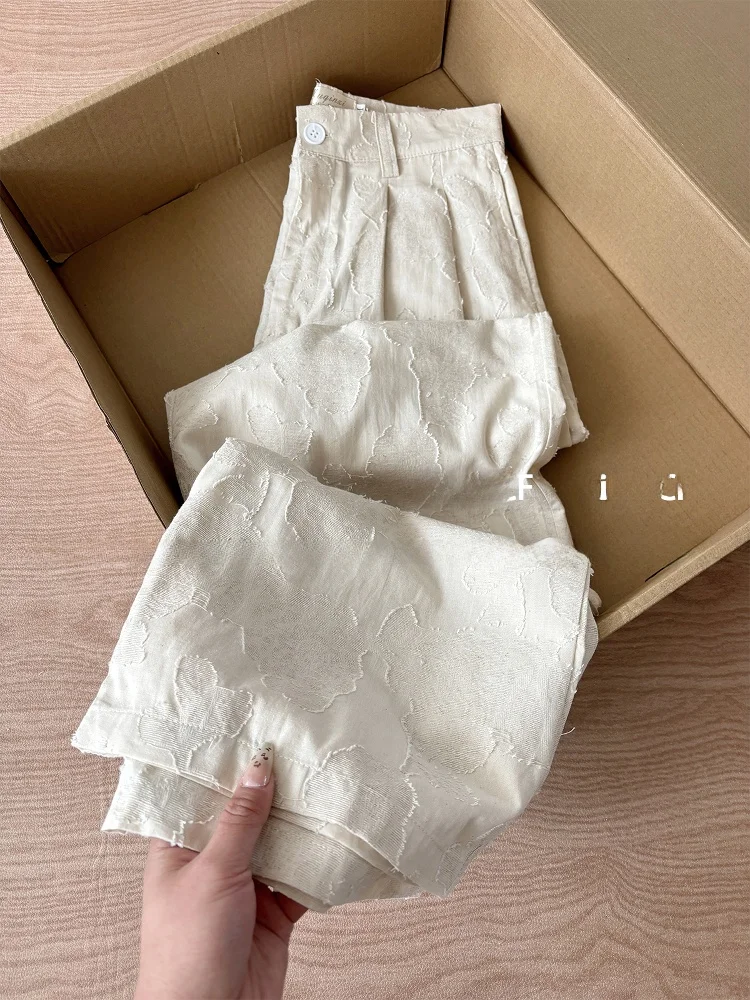 White Casual Linen Wide Leg Pants Women Summer Loose Slimming Casual Banana Scythe Pants Floor-Length Trousers
White Casual Linen Wide Leg Pants Women Summer Loose Slimming Casual Banana Scythe Pants Floor-Length Trousers