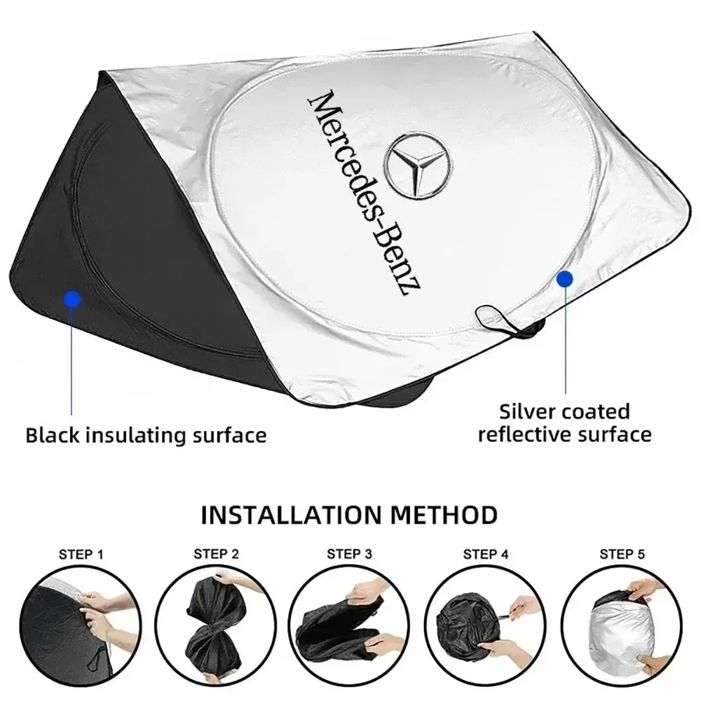 UV Car Front Windshield Sunshade Protective Cover For Mercedes Benz AMG W203 W213 W223 W206 W220 W205 W211 W212 GLE GLC GLK GLS
UV Car Front Windshield Sunshade Protective Cover For Mercedes Benz AMG W203 W213 W223 W206 W220 W205 W211 W212 GLE GLC GLK GLS