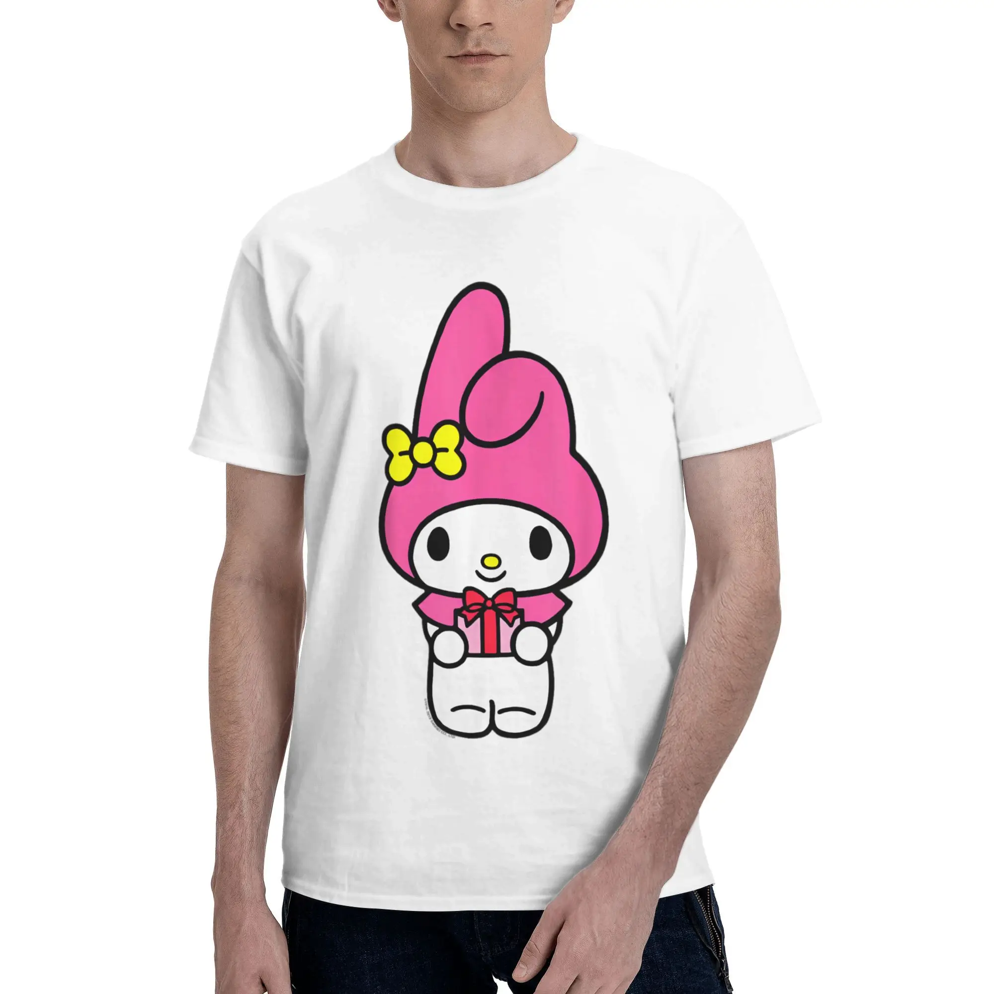 Футболка с графическим принтом My Melody спереди и сзади для мужчин и женщин, хлопковая футболка, одежда
Футболка с графическим принтом My Melody спереди и сзади для мужчин и женщин, хлопковая футболка, одежда