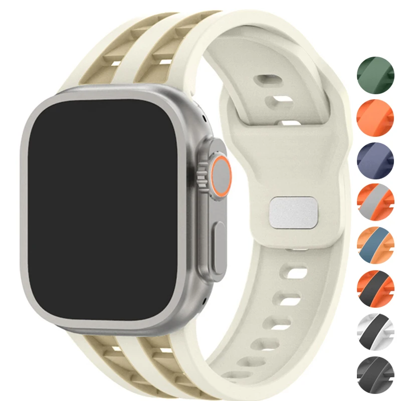 Мягкий силиконовый ремешок для Apple Watch Band Ultra 49 мм 46 мм 44 мм 45 мм 42 мм Спортивный ремешок для часов IWatch Serise 10 9 8 7 6 Браслет 
Мягкий силиконовый ремешок для Apple Watch Band Ultra 49 мм 46 мм 44 мм 45 мм 42 мм Спортивный ремешок для часов IWatch Serise 10 9 8 7 6 Браслет