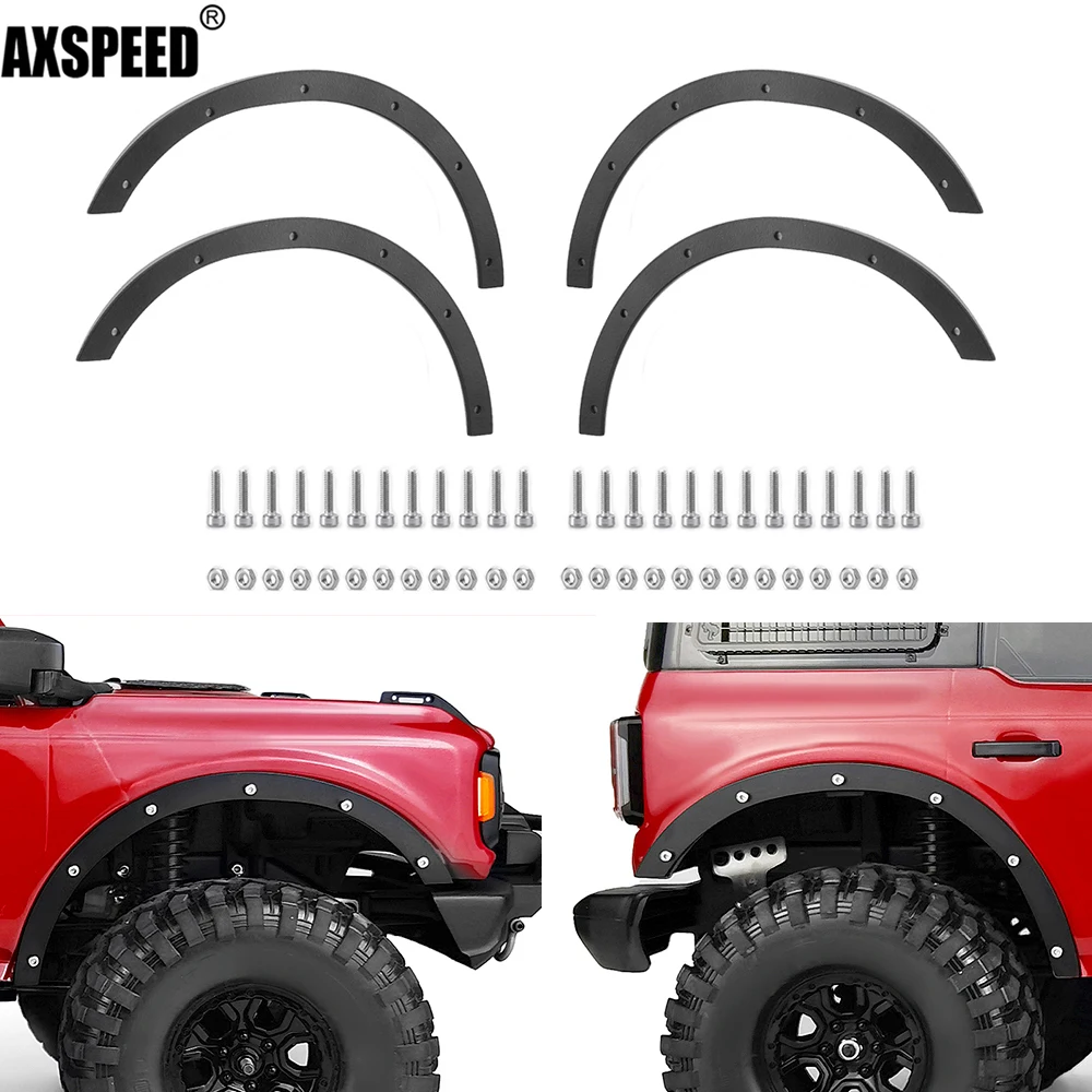 AXSPEED 4 шт. передние и задние брызговики, расширители колес для 1/10 TRX4 TRX-4 Bronco, детали для обновления кузова автомобиля на гусеничном ходу с дистанционным управлением
AXSPEED 4 шт. передние и задние брызговики, расширители колес для 1/10 TRX4 TRX-4 Bronco, детали для обновления кузова автомобиля на гусеничном ходу с дистанционным управлением