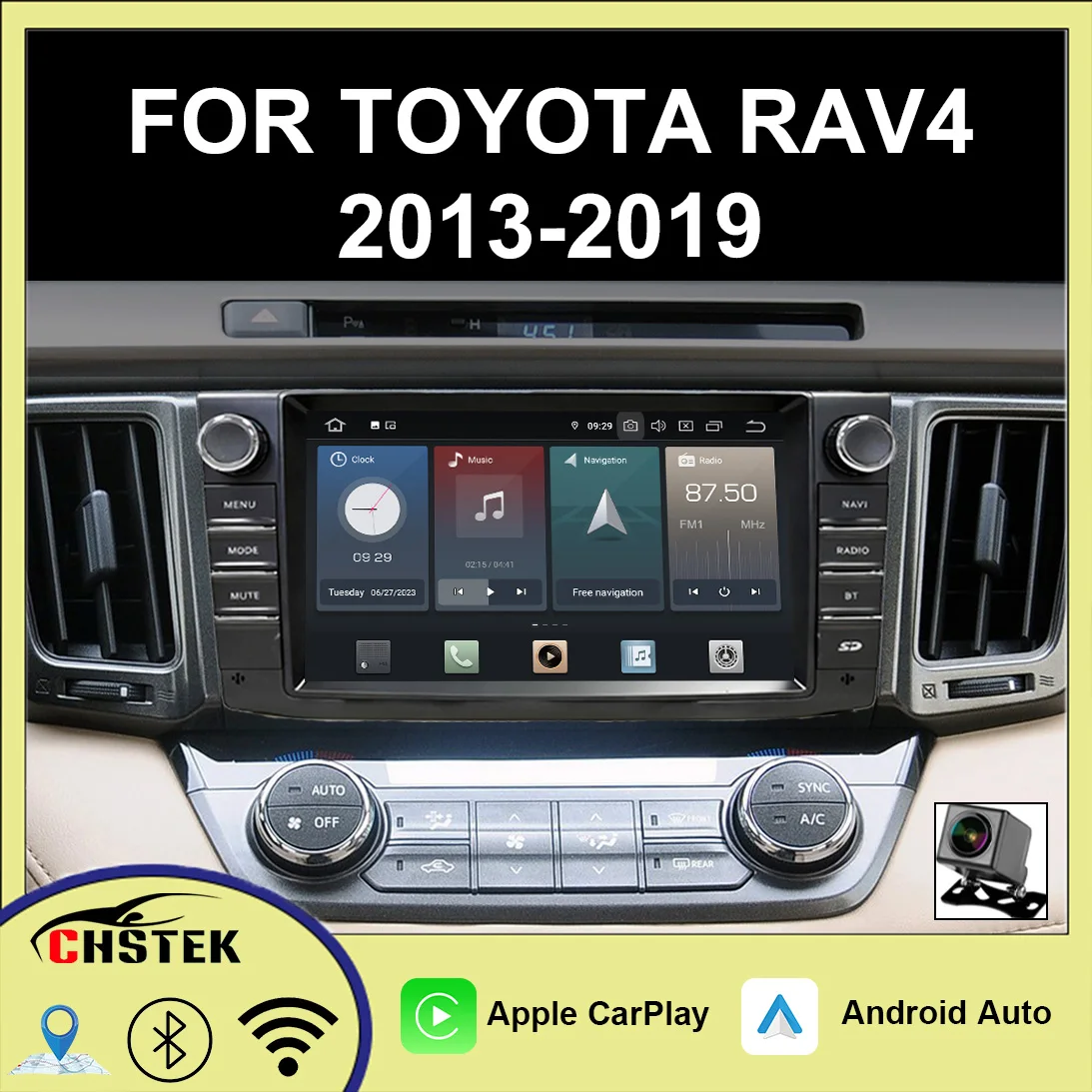 CHSTEK Car Radio Multimedia GPS For Toyota RAV4 RAV 4 2013 2014 2015-2019 Android 13 Wireless Carplay Bluetooth WiFi Navigation
CHSTEK Car Radio Multimedia GPS For Toyota RAV4 RAV 4 2013 2014 2015-2019 Android 13 Wireless Carplay Bluetooth WiFi Navigation