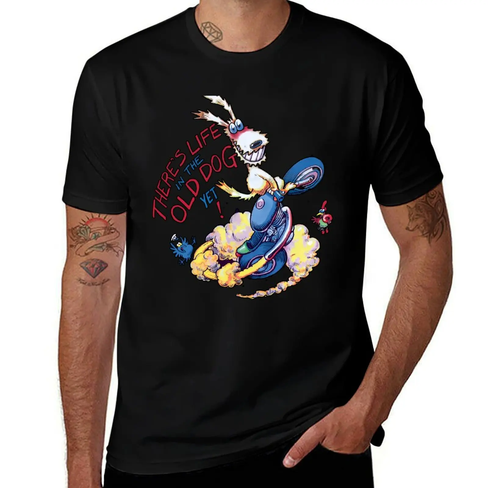 Ogri Kickstart Old Dog Classic Comic Biker T-Shirt for a boy vintage clothes men graphic t shirts
Ogri Kickstart Old Dog Classic Comic Biker T-Shirt for a boy vintage clothes men graphic t shirts