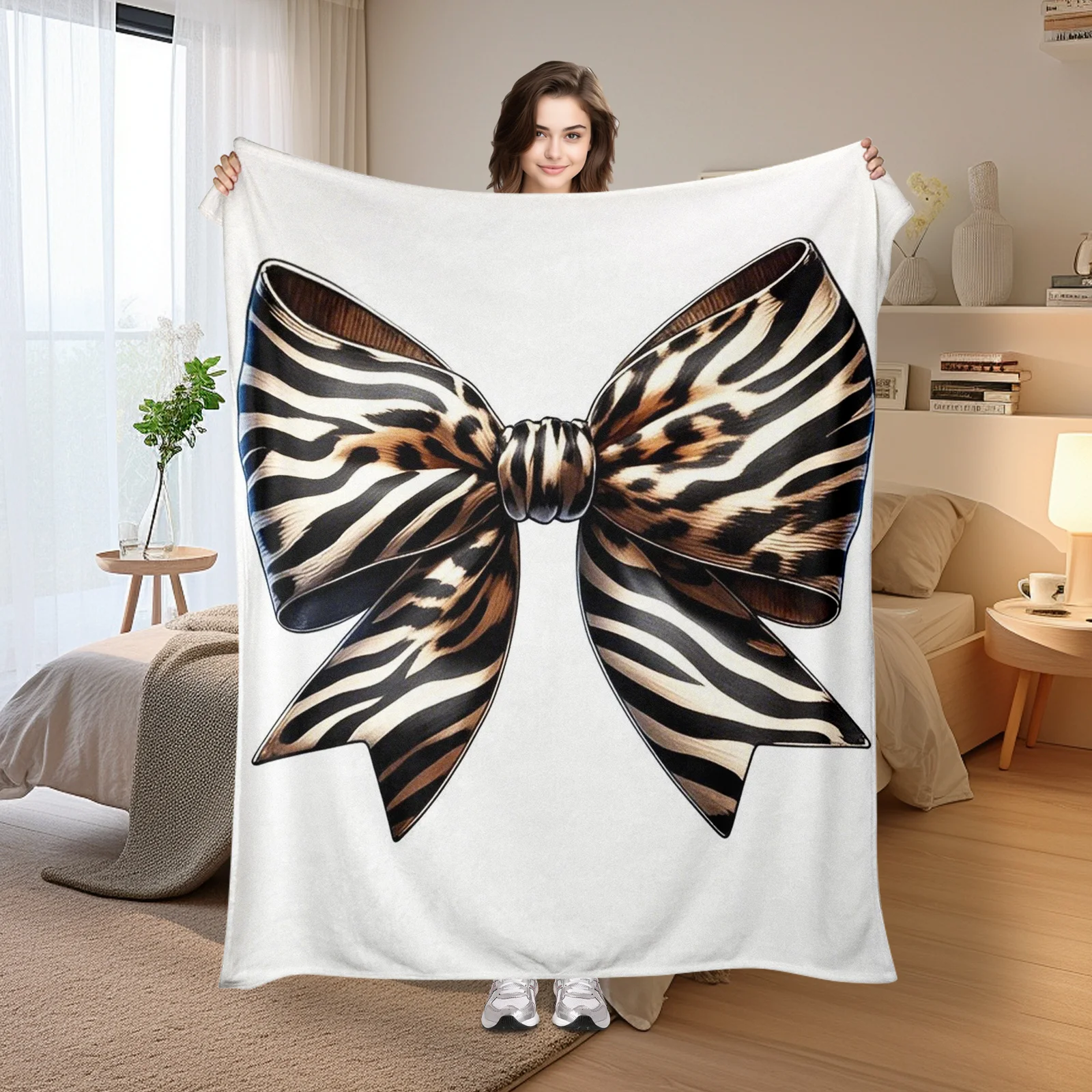 Bowtie Leopard Print Blanket With Cartoon Design On White Background Playful Patterns And Cozy Fabric For Vibrant Room Decor
Bowtie Leopard Print Blanket With Cartoon Design On White Background Playful Patterns And Cozy Fabric For Vibrant Room Decor