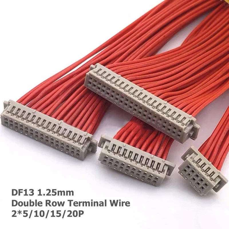 5Pcs/lot DF13 1.25mm Double Row Terminal Wire 2*5/10/15/20P 40P Singal / Double head 28AWG Electronic connection cable
5Pcs/lot DF13 1.25mm Double Row Terminal Wire 2*5/10/15/20P 40P Singal / Double head 28AWG Electronic connection cable
