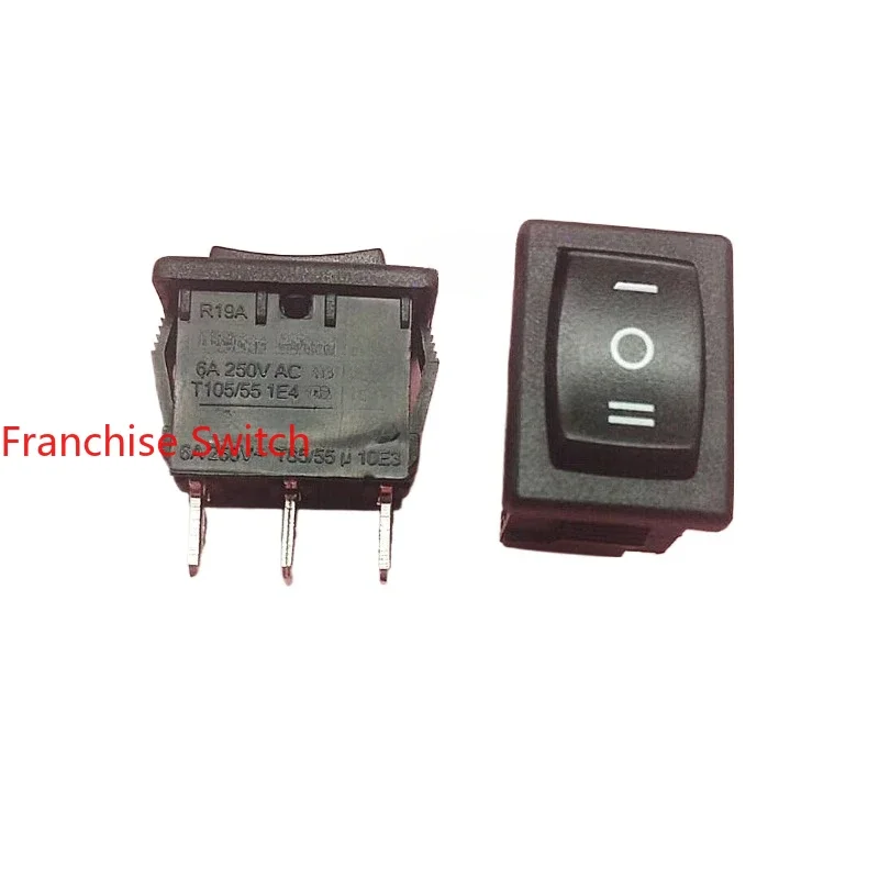 10PCS Ship switch R19A 3-pin 3-gear unilateral self-reset 21 * 15mm 
10PCS Ship switch R19A 3-pin 3-gear unilateral self-reset 21 * 15mm