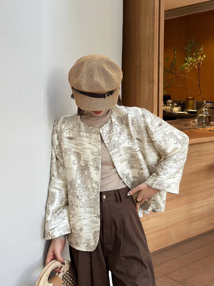 Женское зимнее пальто Ele ort Outerwear из шелка и шерсти с принтом «Пейзаж», длинное, на пуговицах, для молодежи
Женское зимнее пальто Ele ort Outerwear из шелка и шерсти с принтом «Пейзаж», длинное, на пуговицах, для молодежи