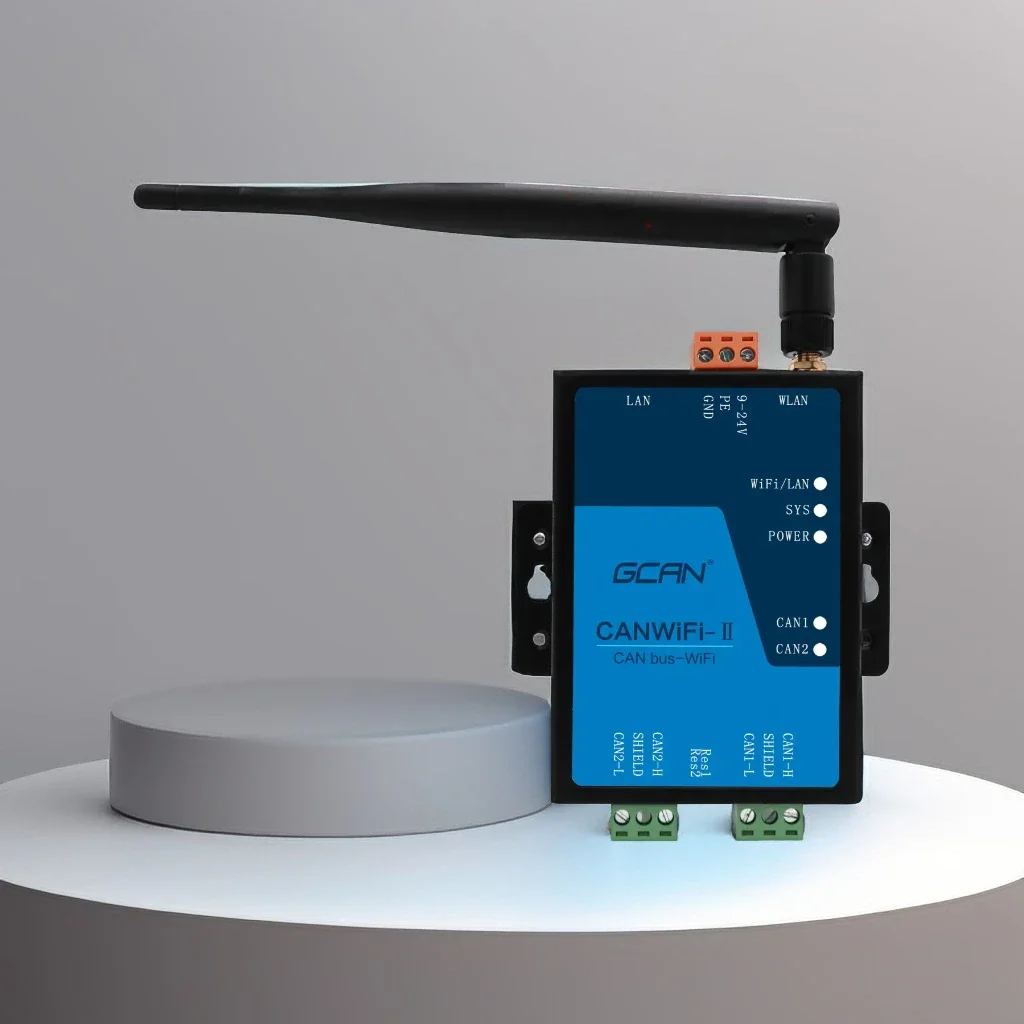 WIFI to CAN Industrial Converter Equipment GCAN-2112.4G WLAN Interface Supports UDP TCP Protocol WIFI to CAN Converter
WIFI to CAN Industrial Converter Equipment GCAN-2112.4G WLAN Interface Supports UDP TCP Protocol WIFI to CAN Converter