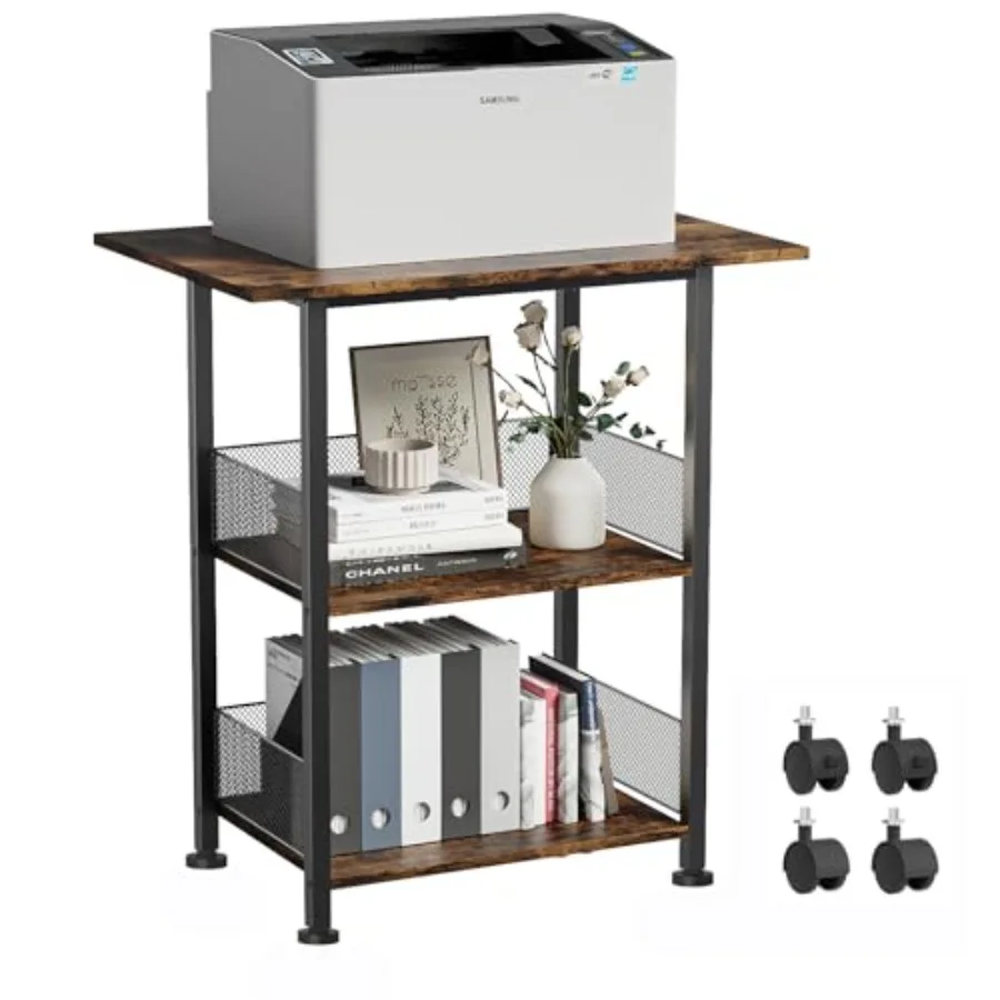 Printer Stand, 3-Tier Industrial Large Printer Table with Shelf, 23"x15" Mobile Heavy Duty Storage Rack on Wheels for Home Offi
Printer Stand, 3-Tier Industrial Large Printer Table with Shelf, 23"x15" Mobile Heavy Duty Storage Rack on Wheels for Home Offi