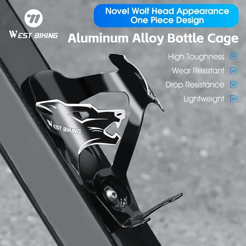 WEST BIKING Wolf Head Aluminum Alloy Bottle Cage Lightweight Wear-resistant Universal MTB Road Bike Water Bottle Holder Gear
WEST BIKING Wolf Head Aluminum Alloy Bottle Cage Lightweight Wear-resistant Universal MTB Road Bike Water Bottle Holder Gear
