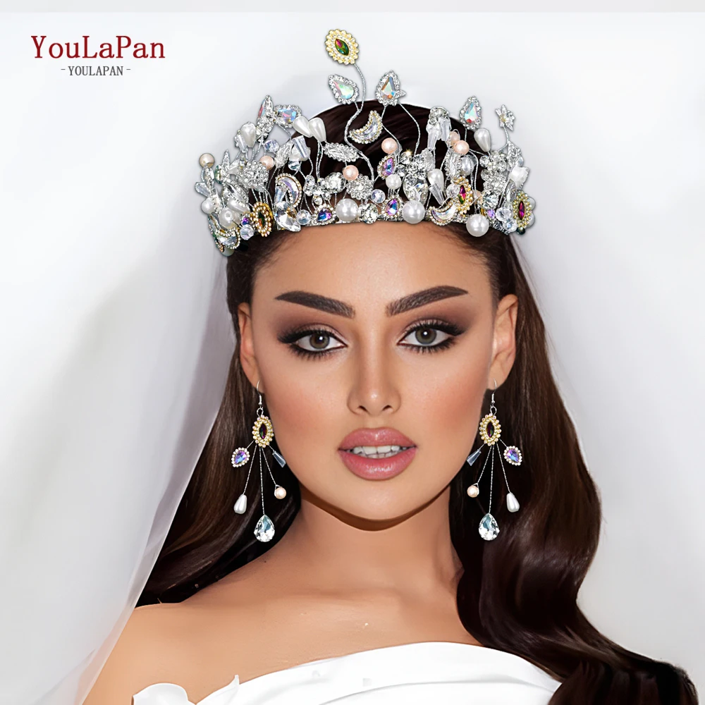 TOPQUEEN Colorful Crystal Rhinestone Crown Tiara For Women Bride Prom Party Headpieces Wedding Bridal Hair Accessories HP844
TOPQUEEN Colorful Crystal Rhinestone Crown Tiara For Women Bride Prom Party Headpieces Wedding Bridal Hair Accessories HP844