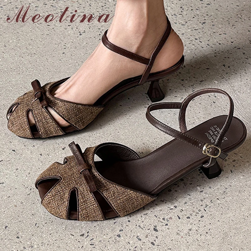 Meotina Women Genuine Leather Gladiator Sandals Peep Toe Thin Mid Heels Buckle Bow Sexy Design Ladies Fashion Shoes Summer 40
Meotina Women Genuine Leather Gladiator Sandals Peep Toe Thin Mid Heels Buckle Bow Sexy Design Ladies Fashion Shoes Summer 40