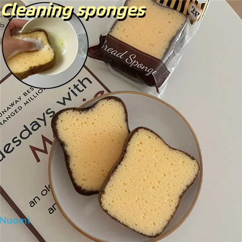 2Pcs Kitchen Cleaning sponges Cute toast-shaped washing sponges Kitchen Supplies Dishcloths Household Cleaning Gadgets
2Pcs Kitchen Cleaning sponges Cute toast-shaped washing sponges Kitchen Supplies Dishcloths Household Cleaning Gadgets