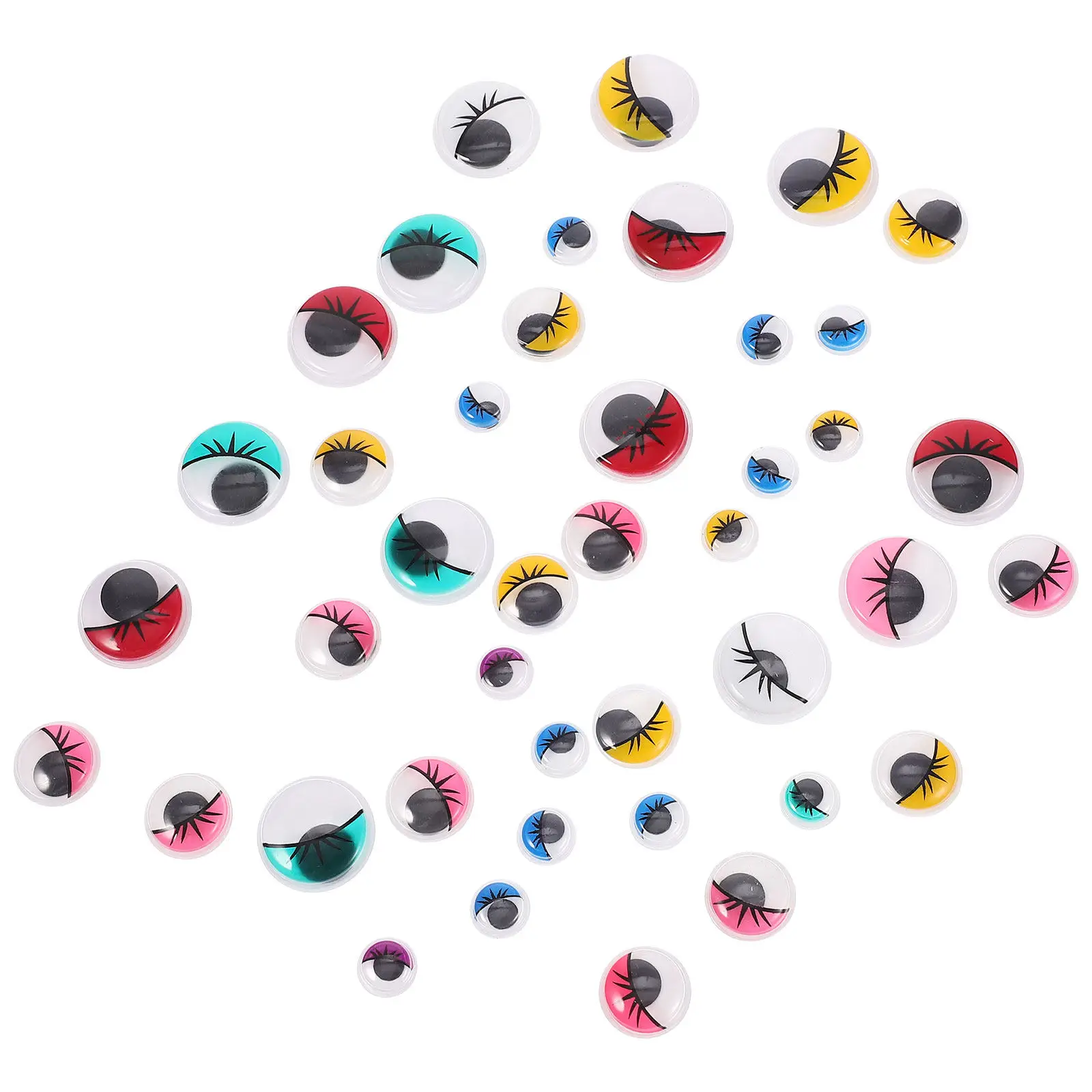 84Pcs Exquisite Colorful Eyeball Stickers Strong Hold Plastic Craft Eyes for Handmade Projects Art Activities Eye Stickers
84Pcs Exquisite Colorful Eyeball Stickers Strong Hold Plastic Craft Eyes for Handmade Projects Art Activities Eye Stickers