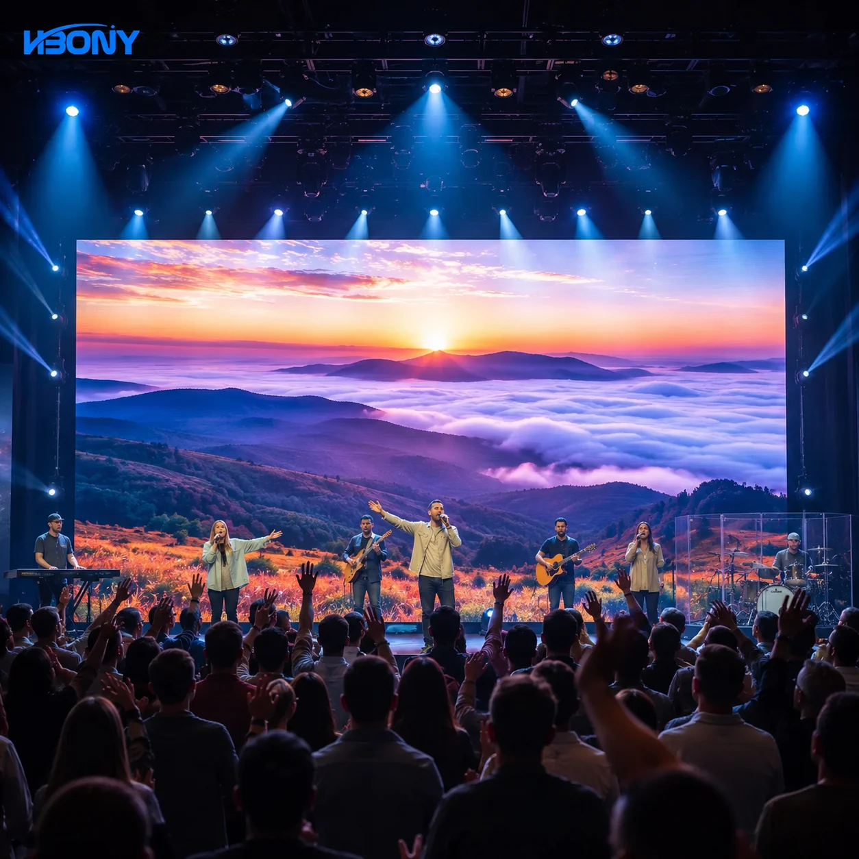 P3.91 Indoor Stage LED Rental Screen HD Video Wall 500x500mm Quick Lock Cabinet for Church Wedding Meeting Event Stage
P3.91 Indoor Stage LED Rental Screen HD Video Wall 500x500mm Quick Lock Cabinet for Church Wedding Meeting Event Stage