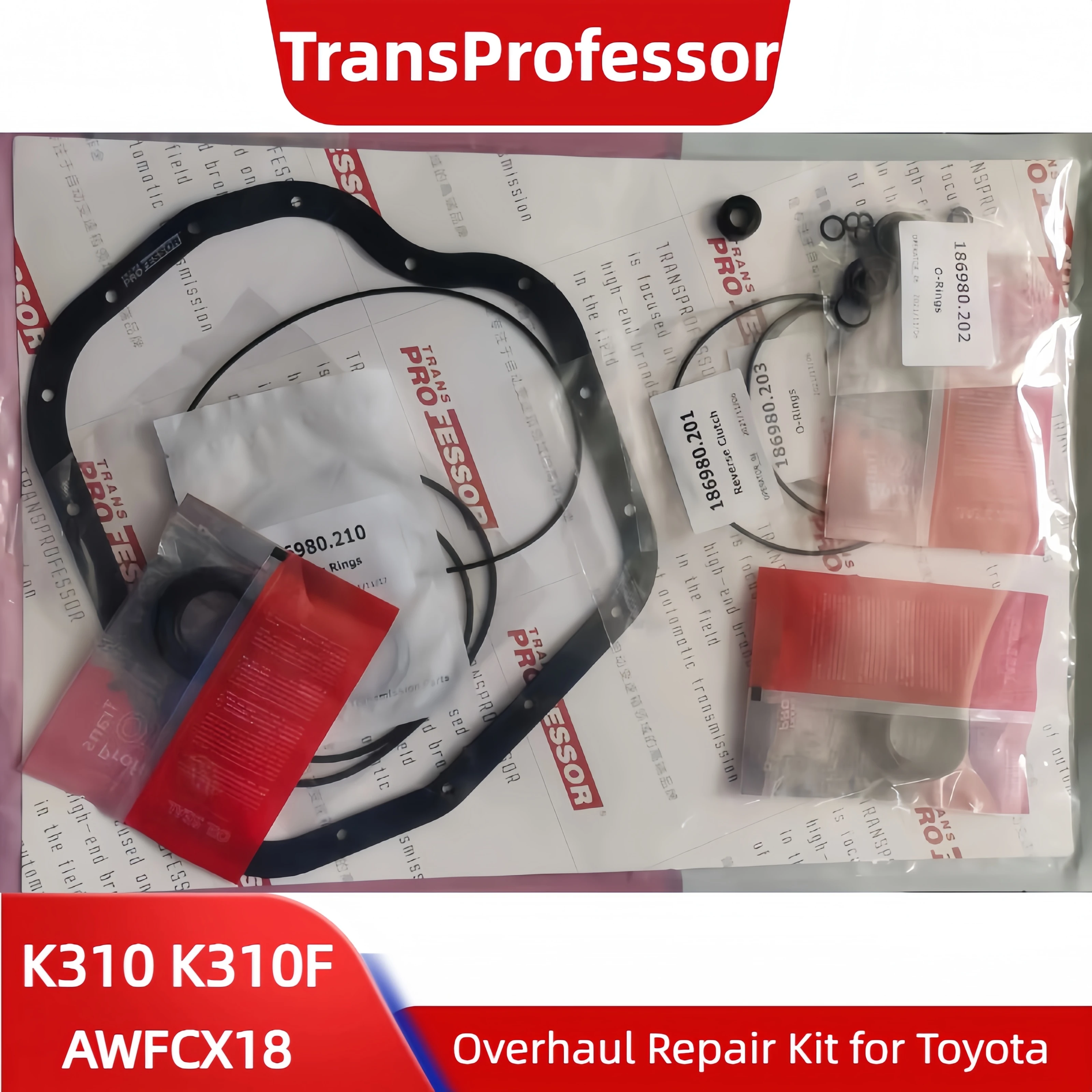 K310 K310F AWFCX18 Transmission Overhaul Repair Kit for Toyota, TransProfessor OHK Oil Seals Gaskets Automatic Gearbox
K310 K310F AWFCX18 Transmission Overhaul Repair Kit for Toyota, TransProfessor OHK Oil Seals Gaskets Automatic Gearbox