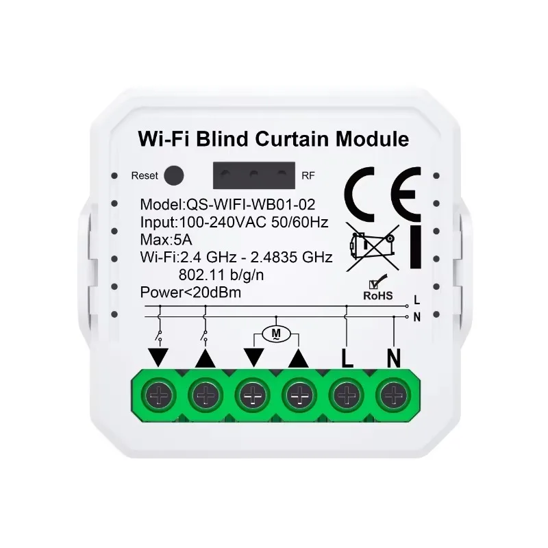 Smart Living, Smart Wi-Fi & 10A Bipolar Retro Curtain Controller with Adjustable Angle, Voice and App Remote Control
Smart Living, Smart Wi-Fi & 10A Bipolar Retro Curtain Controller with Adjustable Angle, Voice and App Remote Control