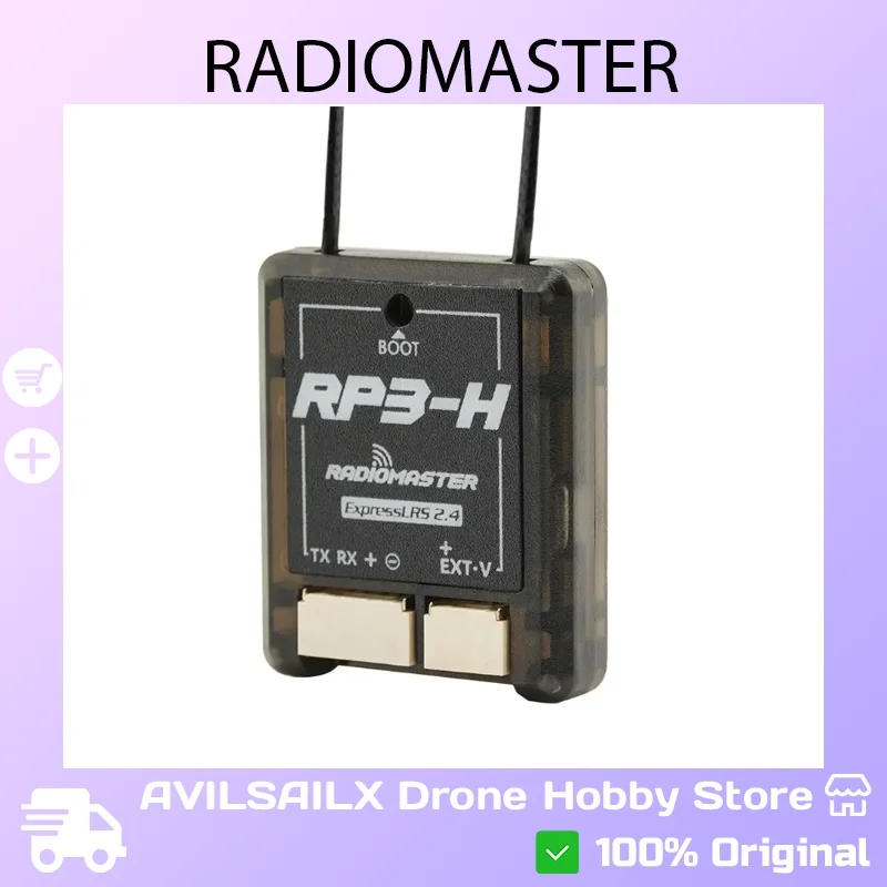 Radiomaster RP3-H 2.4GHz ELRS Receiver | Dual Antenna, Sensitive Signal, Excellent Heat Dissipation
Radiomaster RP3-H 2.4GHz ELRS Receiver | Dual Antenna, Sensitive Signal, Excellent Heat Dissipation